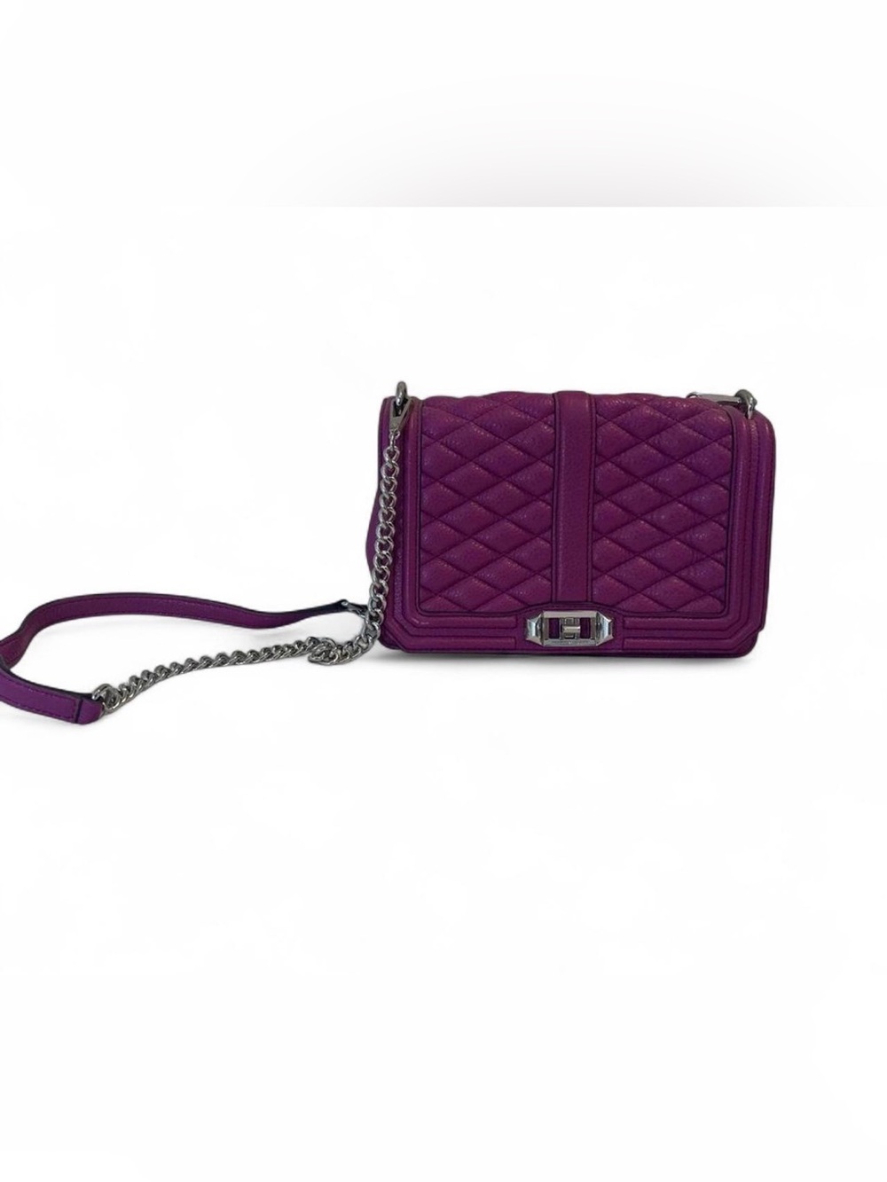 Rebecca Minkoff Quilted Purple Chain Crossbody